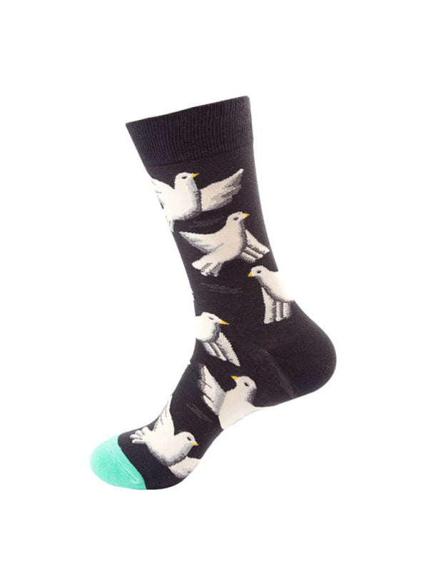 Floral Pattern Casual Knit Women's Socks Shello's Creative Boutique