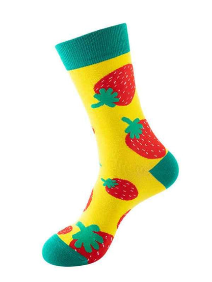 New one-size-fits-all street fashion trend socks fruit pattern design trendy brand socks - Shello's Creative Boutique