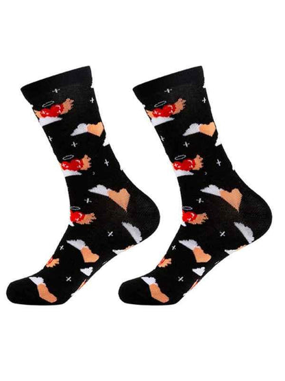 Valentine's Day Heart Pattern Socks - New Mid-calf Knitted Jacquard Cotton Socks - Shello's Creative Boutique