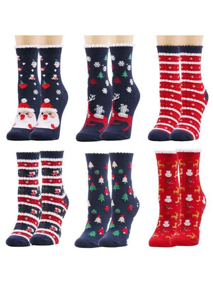 Christmas Woolen Socks for Autumn and Winter - Mid-Calf Festive Comfort - Shello's Creative Boutique