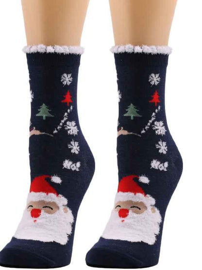 Christmas Woolen Socks for Autumn and Winter - Mid-Calf Festive Comfort - Shello's Creative Boutique