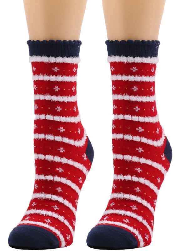 New autumn and winter woolen socks Christmas mid-calf socks Christmas socks