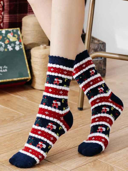 Christmas Woolen Socks for Autumn and Winter - Mid-Calf Festive Comfort - Shello's Creative Boutique