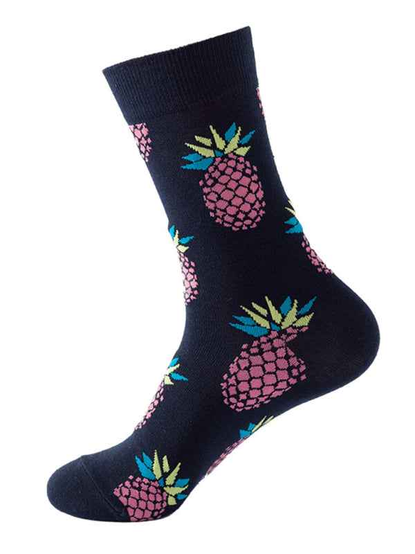New trendy and fun fruit pattern mid-calf socks