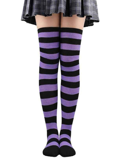 Stylish Over-the-Knee Striped Socks - Daily Casual Long Socks for Women - Shello's Creative Boutique