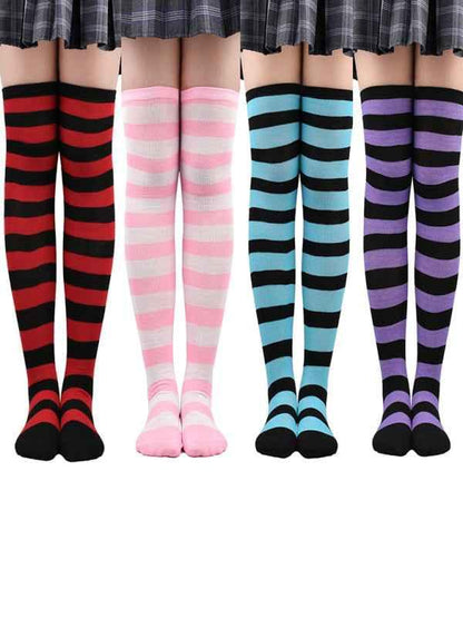 Stylish Over-the-Knee Striped Socks - Daily Casual Long Socks for Women - Shello's Creative Boutique