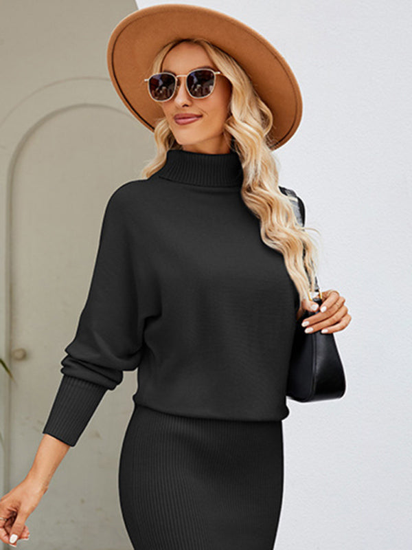 Women's turtleneck long sleeve slim fit sweater dress Shello's Creative Boutique