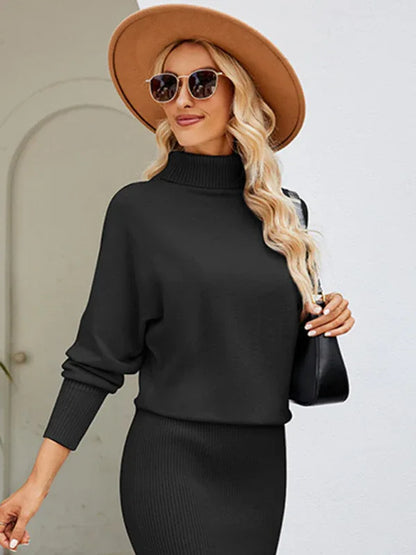 Women's Turtleneck Long Sleeve Slim Fit Sweater Dress – Shello Creative Boutique - Shello's Creative Boutique