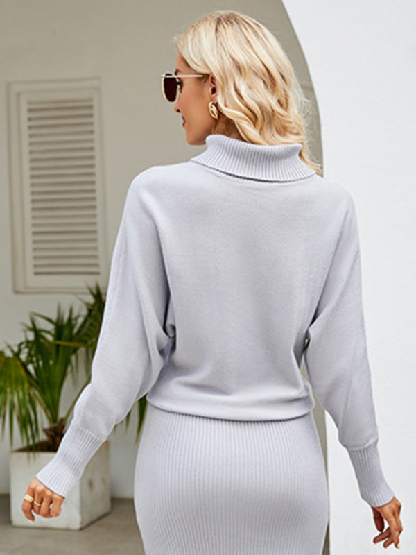 Women's turtleneck long sleeve slim fit sweater dress Shello's Creative Boutique