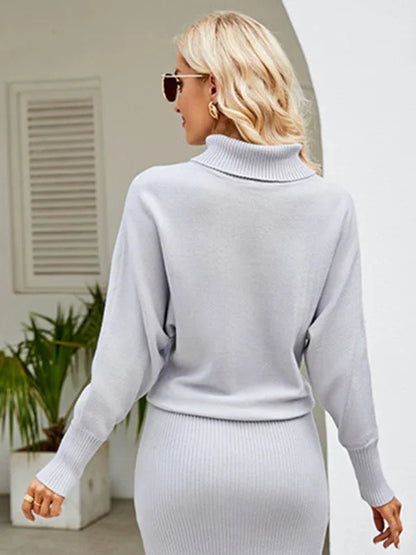 Women's Turtleneck Long Sleeve Slim Fit Sweater Dress – Shello Creative Boutique - Shello's Creative Boutique