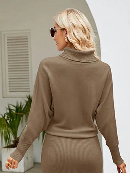 Women's Turtleneck Long Sleeve Slim Fit Sweater Dress – Shello Creative Boutique - Shello's Creative Boutique