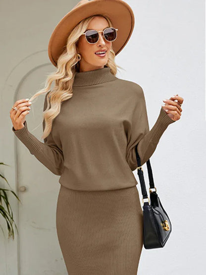 Women's Turtleneck Long Sleeve Slim Fit Sweater Dress – Shello Creative Boutique - Shello's Creative Boutique