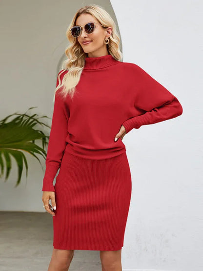 Women's Turtleneck Long Sleeve Slim Fit Sweater Dress – Shello Creative Boutique - Shello's Creative Boutique