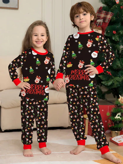 Santa Claus Print Children's Christmas Pajama Set - Shello's Creative Boutique