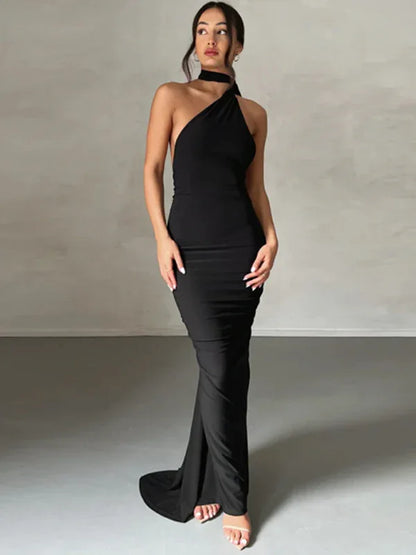 Feminine Backless Pleated Slim Fit Sleeveless Dress | Graceful & Chic Summer Fashion - Shello's Creative Boutique