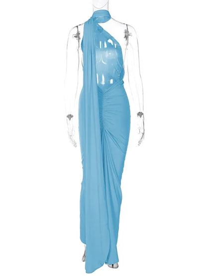 Feminine Backless Pleated Slim Fit Sleeveless Dress | Graceful & Chic Summer Fashion - Shello's Creative Boutique