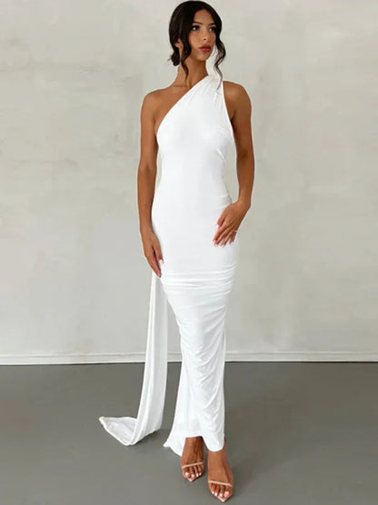 Feminine Backless Pleated Slim Fit Sleeveless Dress | Graceful & Chic Summer Fashion - Shello's Creative Boutique