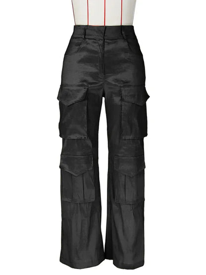 Women's Casual Multi-Pocket Cargo Trousers – Functional Style Meets Everyday Comfort - Shello's Creative Boutique