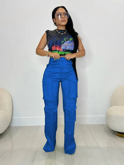 Women's Casual Multi-Pocket Cargo Trousers – Functional Style Meets Everyday Comfort - Shello's Creative Boutique