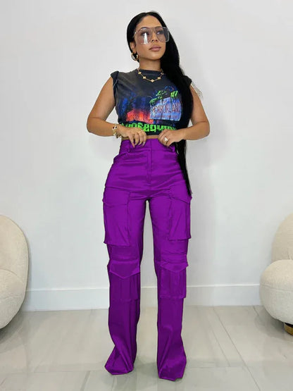 Women's Casual Multi-Pocket Cargo Trousers – Functional Style Meets Everyday Comfort - Shello's Creative Boutique