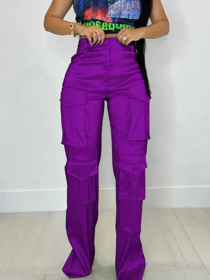 Women's Casual Multi-Pocket Cargo Trousers – Functional Style Meets Everyday Comfort - Shello's Creative Boutique