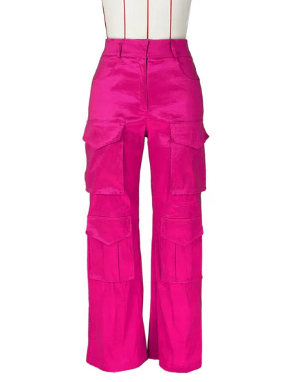 Women's Casual Multi-Pocket Cargo Trousers – Functional Style Meets Everyday Comfort - Shello's Creative Boutique