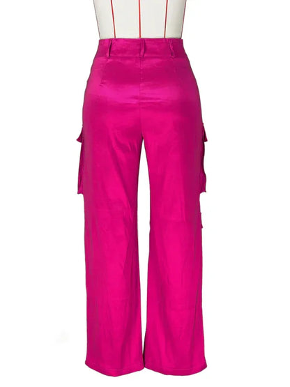 Women's Casual Multi-Pocket Cargo Trousers – Functional Style Meets Everyday Comfort - Shello's Creative Boutique