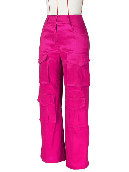 Women's Casual Multi-Pocket Cargo Trousers – Functional Style Meets Everyday Comfort - Shello's Creative Boutique
