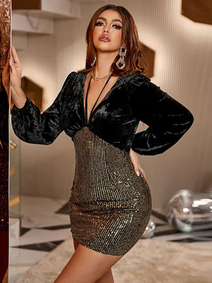 Elegant Sequin Velvet Dress for Stunning Party Looks - Shello's Creative Boutique