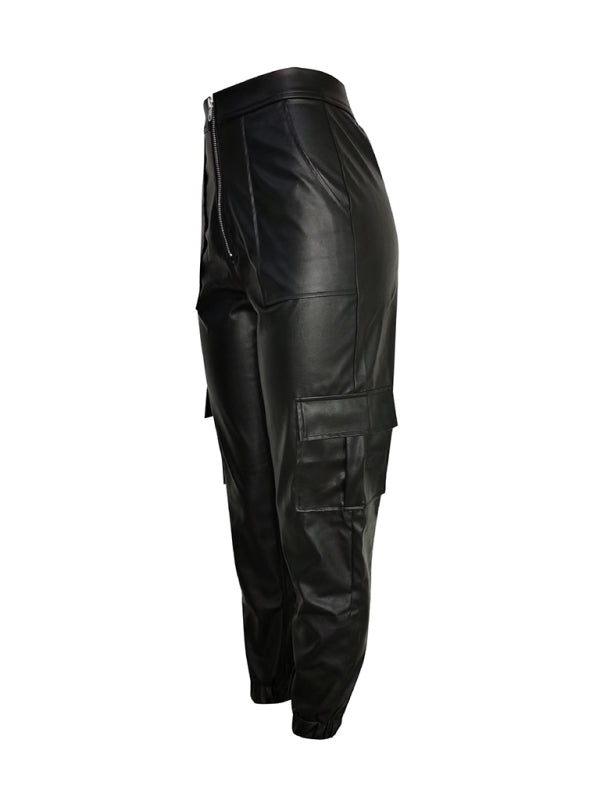 Women's Fashionable Multiple Pocket Cargo Pants Shello's Creative Boutique