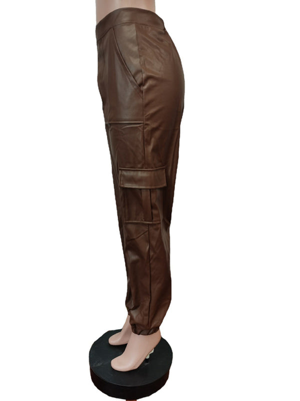 Women's Fashionable Multiple Pocket Cargo Pants Shello's Creative Boutique