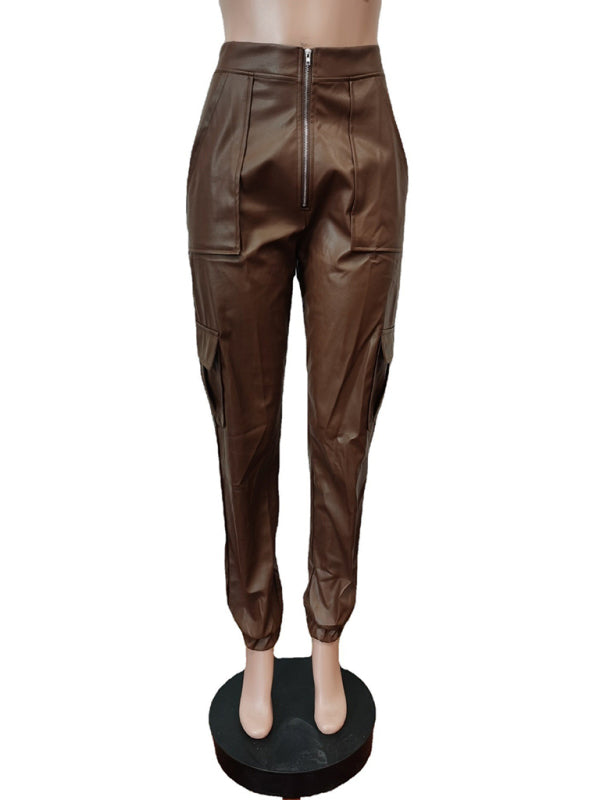 Women's Fashionable Multiple Pocket Cargo Pants Shello's Creative Boutique