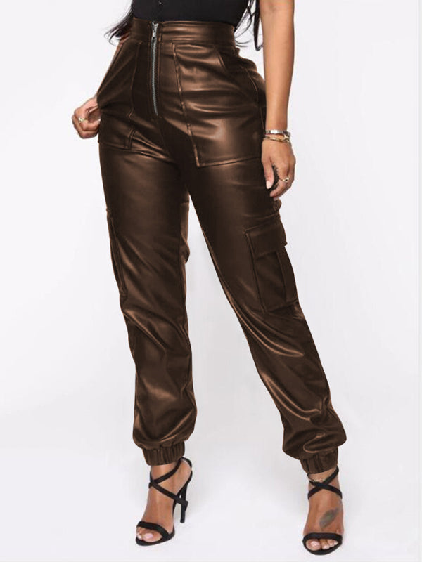 Women's Fashionable Multiple Pocket Cargo Pants Shello's Creative Boutique