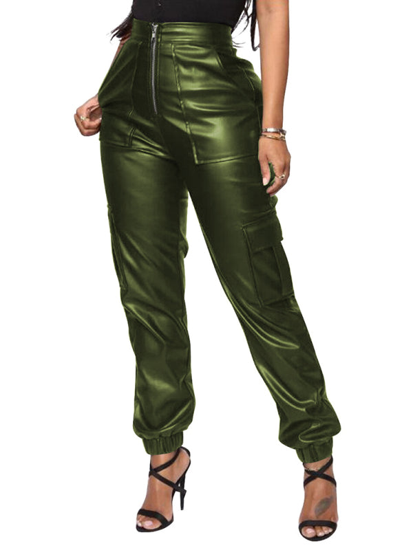 Women's Fashionable Multiple Pocket Cargo Pants Shello's Creative Boutique