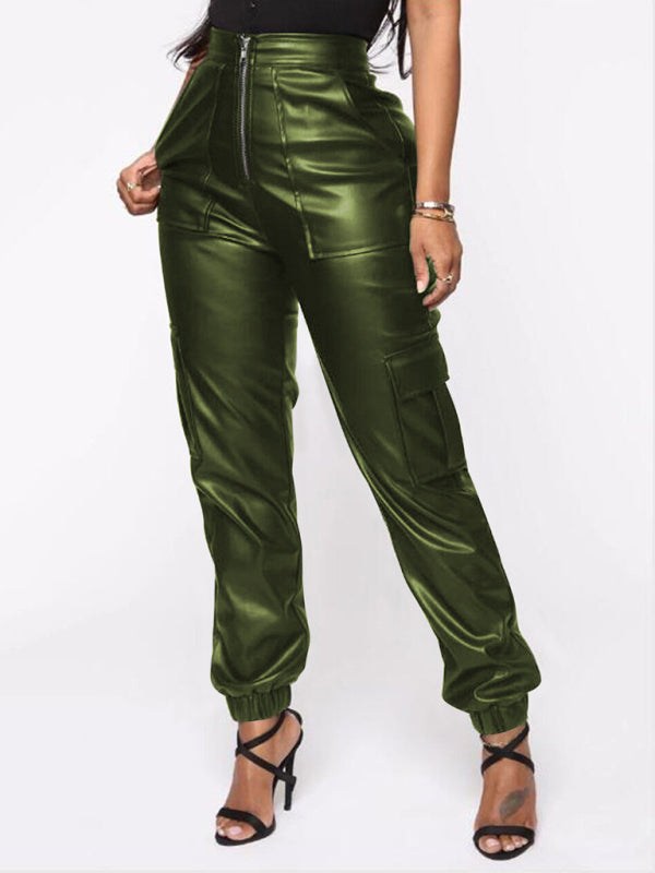 Women's Fashionable Multiple Pocket Cargo Pants Shello's Creative Boutique