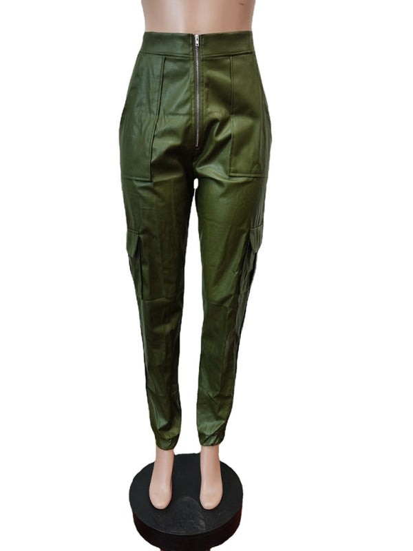 Women's Fashionable Multiple Pocket Cargo Pants Shello's Creative Boutique