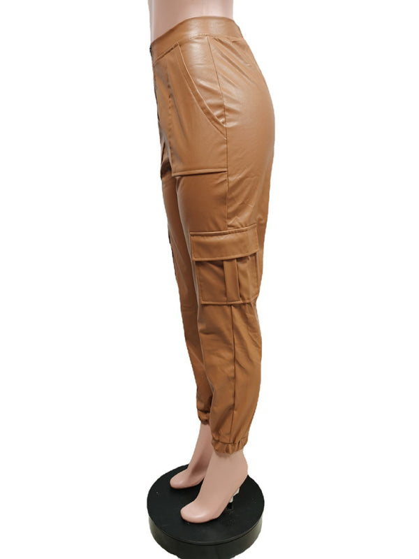 Women's Fashionable Multiple Pocket Cargo Pants Shello's Creative Boutique