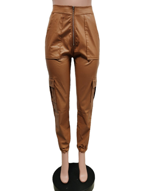 Women's Fashionable Multiple Pocket Cargo Pants Shello's Creative Boutique