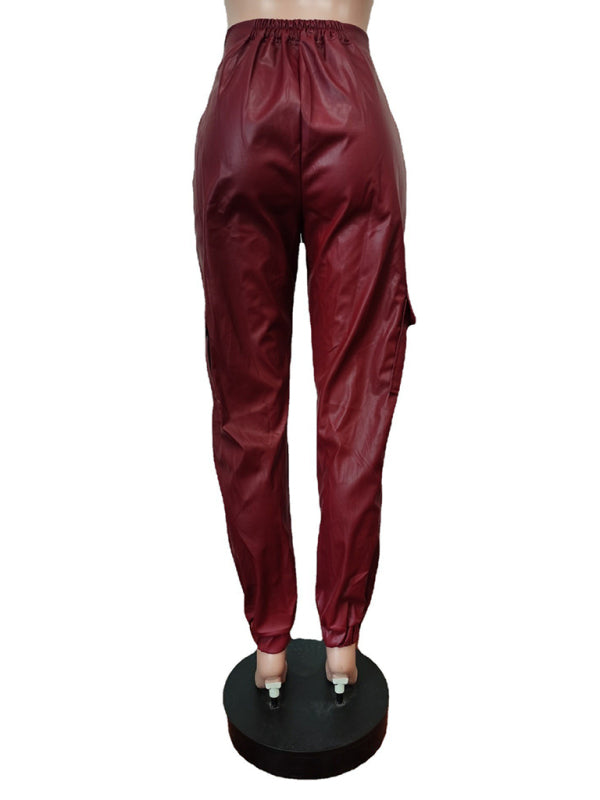 Women's Fashionable Multiple Pocket Cargo Pants Shello's Creative Boutique