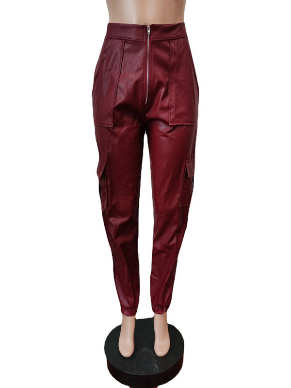 Women's Fashionable Multiple Pocket Cargo Pants Shello's Creative Boutique