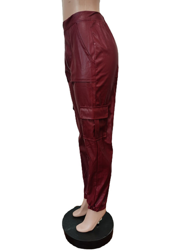 Women's Fashionable Multiple Pocket Cargo Pants Shello's Creative Boutique