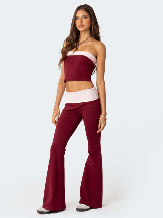 New style fashionable, comfortable, slimming, anti-waist low-waist flared pants Shello's Creative Boutique