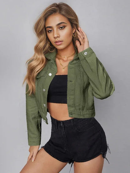 Women's New Casual Denim Short Jacket – Timeless Elegance Meets Everyday Comfort! - Shello's Creative Boutique