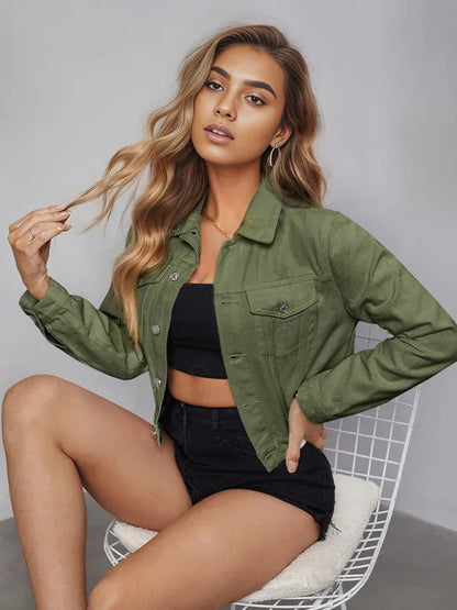 Women's New Casual Denim Short Jacket – Timeless Elegance Meets Everyday Comfort! - Shello's Creative Boutique