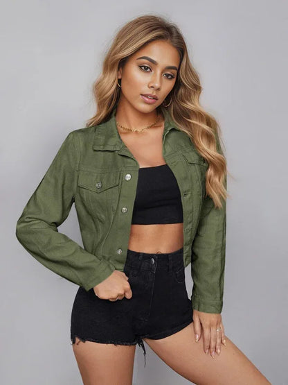 Women's New Casual Denim Short Jacket – Timeless Elegance Meets Everyday Comfort! - Shello's Creative Boutique