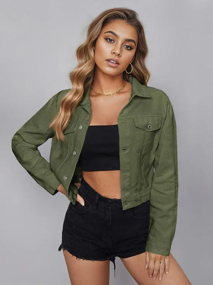 Women's New Casual Denim Short Jacket – Timeless Elegance Meets Everyday Comfort! - Shello's Creative Boutique