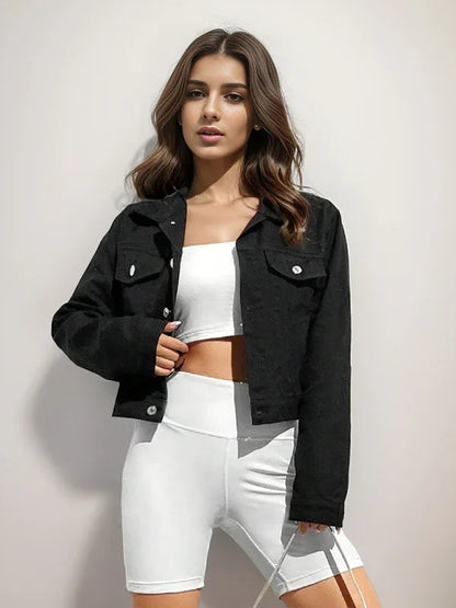 Women's New Casual Denim Short Jacket – Timeless Elegance Meets Everyday Comfort! - Shello's Creative Boutique