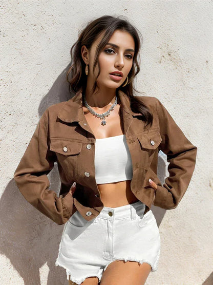 Women's New Casual Denim Short Jacket – Timeless Elegance Meets Everyday Comfort! - Shello's Creative Boutique