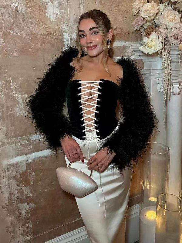 New women's clothing strappy top and skirt suit hot girl two-piece set Shello's Creative Boutique