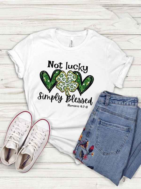 Women's Graphic "Blessed" T-Shirt – Celebrate Style and Positivity!